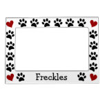 Personalized Paw Prints Heart Magnetic Photo Frame at Zazzle