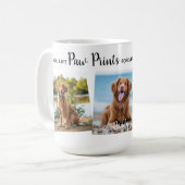 Personalized Paw Prints Hearts Dog Pet Memorial Coffee Mug (Front Left)