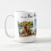 Personalized Paw Prints Hearts Dog Pet Memorial Coffee Mug (Left)