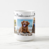 Personalized Paw Prints Hearts Dog Pet Memorial Coffee Mug (Center)