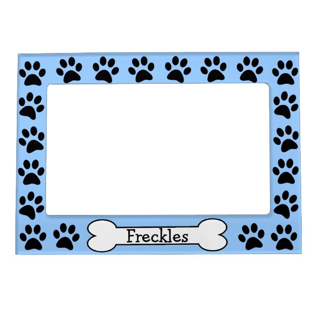 Personalized Paw Prints Magnetic Photo Frame (Front)