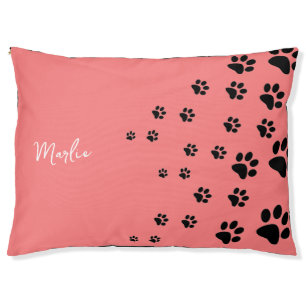 Personalized Paw Prints Pet Bed