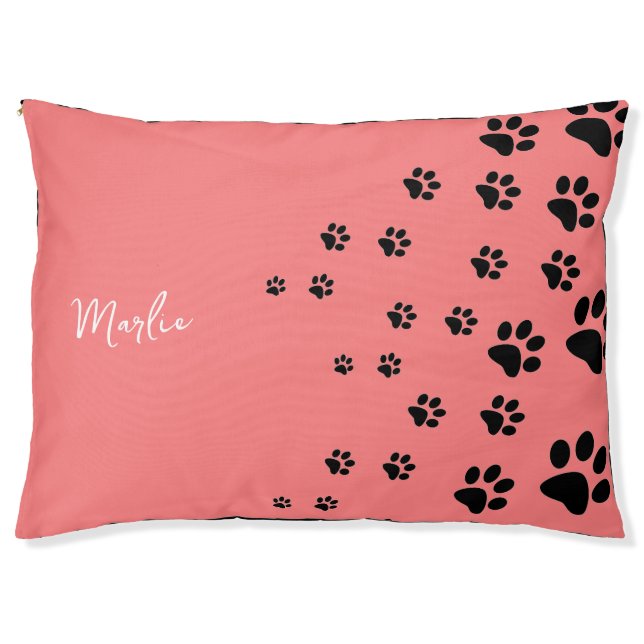 Personalized Paw Prints Pet Bed (Front)