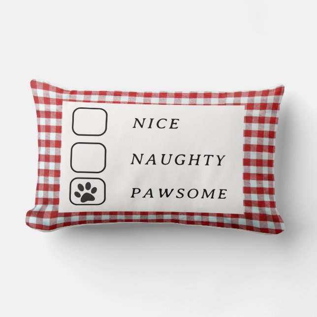 Personalized PAWSOME DOG PAW DOG Lumbar Pillow (Front)