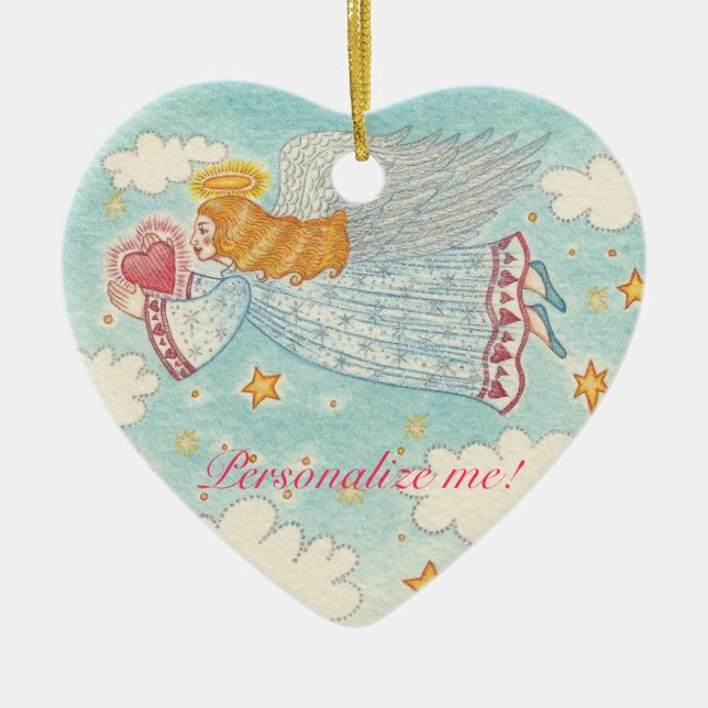 Personalized Peace Angel Ornament (Front)