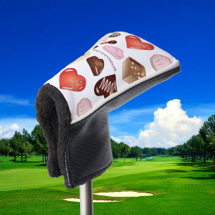 Personalized Peace Love Chocolate Candy Heart Golf Head Cover