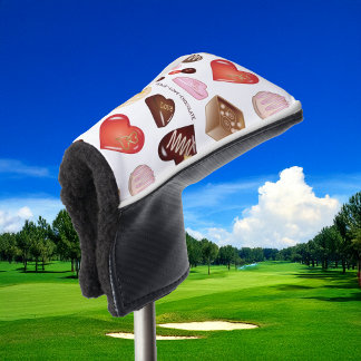 Personalized Peace Love Chocolate Candy Heart Golf Head Cover