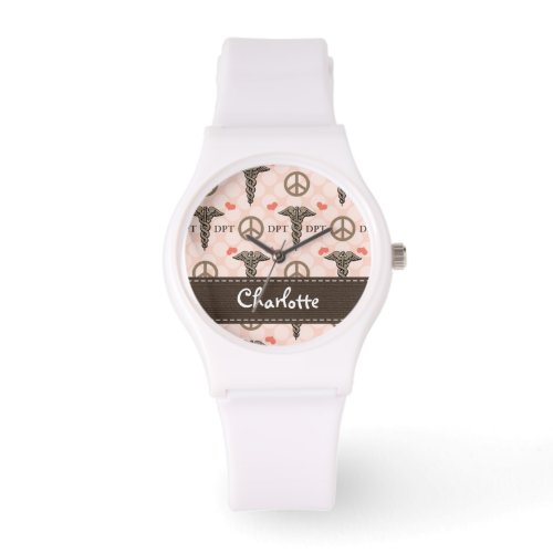 Personalized Peace Love Doctor of Physical Therapy Watch