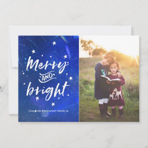 Personalized Peace love joy Christmas photo card