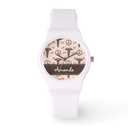 Personalized Peace Love Occupational Therapy Watch
