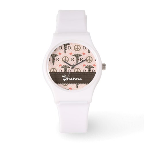 Personalized Peace Love Pharmacy Watch