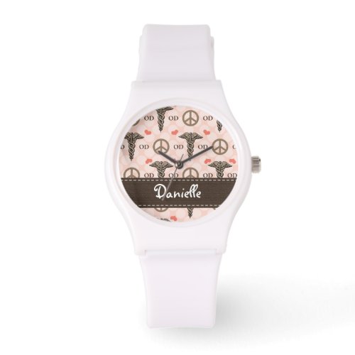 Personalized Peace Love Pharmacy Watch