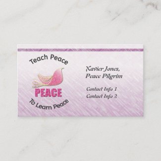 Personalized Peace Pilgrim business cards