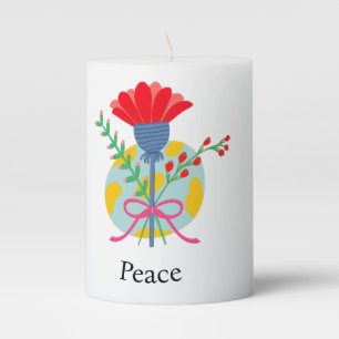 Personalized Peace Pillar Candle
