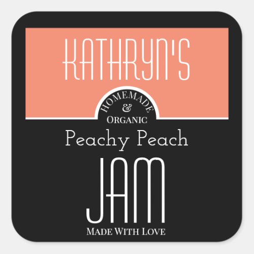 Personalized PeachApricot Jam Label