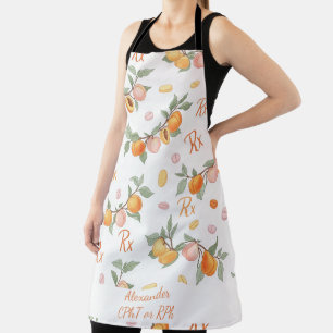 Personalized Peach & Apricot Pharmacy Apron