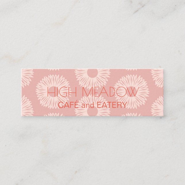 Personalized "Peach Blooms" Twitter Mini Business Card (Front)