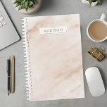 Personalized Peach Marble Planner<br><div class="desc">Elevate your organization with this elegant planner showcasing a soft peach and pink marble design. The customizable name option adds a personal touch, making it a unique and thoughtful gift. Perfect for the modern woman who appreciates a touch of sophistication, this planner offers ample space for daily tasks, appointments, and...</div>