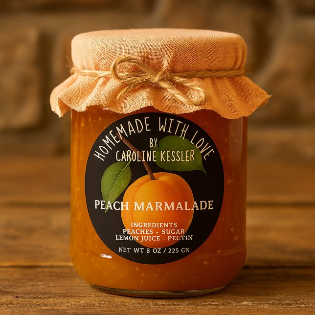 Personalized Peach Marmalade Canning Label Roll (Creator Uploaded)