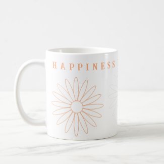 Personalized Peach 'n Yellow Daisies Coffee Mug