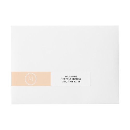 Personalized Peach Puff High End Colored Wrap Around Address Label