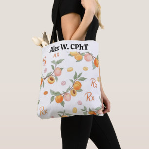Personalized Peaches, Apricots & RX Pharmacy Tote  Bag