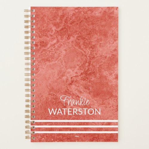 Personalized Peachy Agatized Marbling Planner