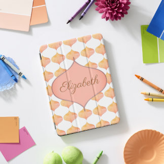 Personalized Peachy and White Design iPad Pro Cover