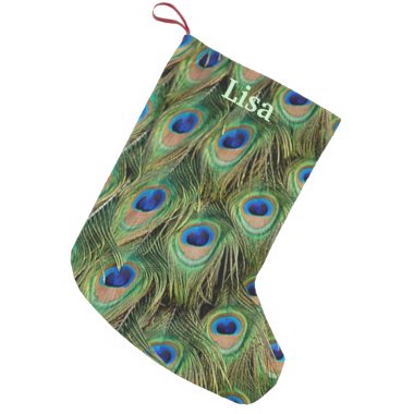 Personalized Peacock Christmas Stocking