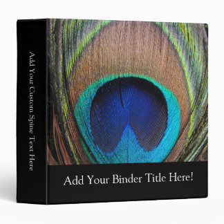 Personalized Peacock Feather Binder