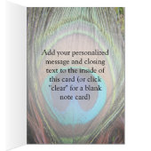 Personalized Peacock Feather Cards (Inside (Right))