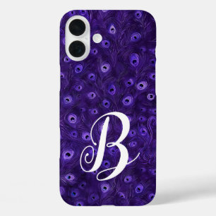 Personalized Peacock Feather iPhone 16 Plus Case