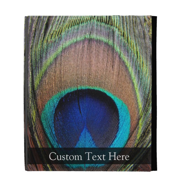 Personalized Peacock Feather iPad Case (Front)