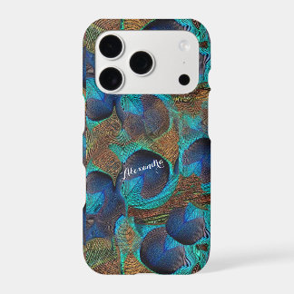 Personalized Peacock Feathers iPhone 17 Pro Case