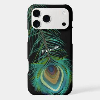 Personalized Peacock Feathers iPhone 17 Pro Max Case