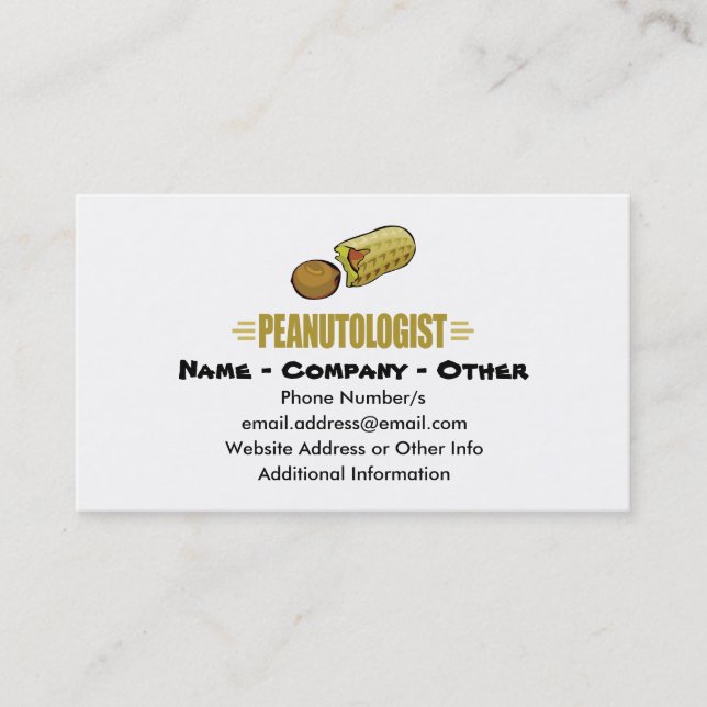 Personalized Peanut Business Card (Front)
