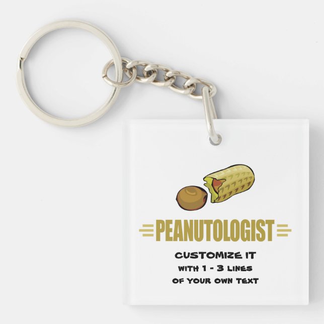 Personalized Peanut Keychain (Front)