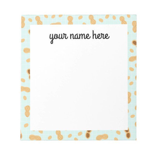 Personalized Peanut Notepad (Front)