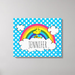 Personalized Peanuts Woodstock   Add Your Name Canvas Print