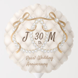 Personalized Pearl Wedding Anniversary Balloon
