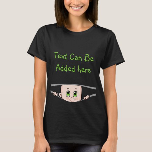 Personalized Peeking Baby T_Shirt