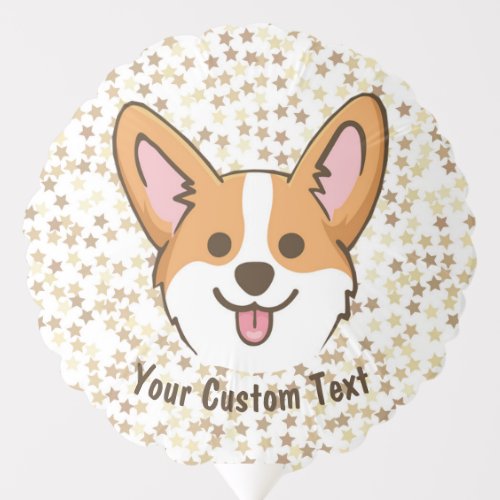 Personalized Pembroke Welsh Corgi Puppy Dog Stars Balloon