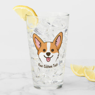 Personalized Pembroke Welsh Corgi Puppy Dog Stars Glass