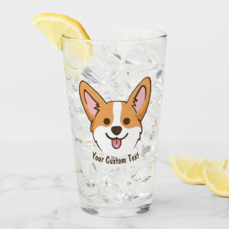 Personalized Pembroke Welsh Corgi Puppy Dog Stars Glass