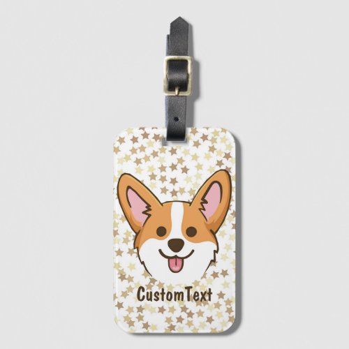Personalized Pembroke Welsh Corgi Puppy Dog Stars Luggage Tag