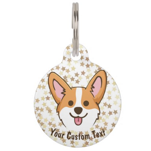 Personalized Pembroke Welsh Corgi Puppy Dog Stars Pet ID Tag