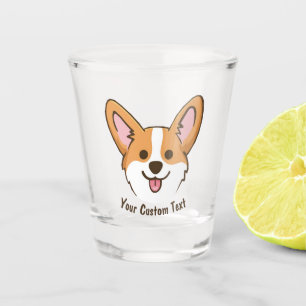 Personalized Pembroke Welsh Corgi Puppy Dog Stars Shot Glass