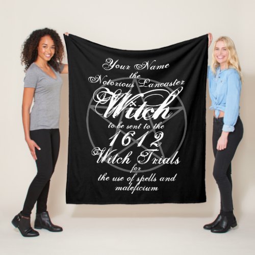 Personalized Pendle Witch Trials Gothic Fleece Blanket