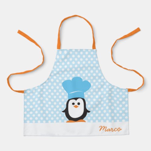 Personalized Penguin Chef Apron for Kids