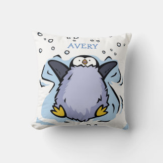 Personalized Penguin Chick Angel Cushion